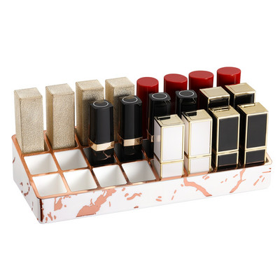 Organizér na rúž, držiak na lesk na pery s 24 miestami, akrylové držiaky a organizéry na rúž, štetce, fľaštičky, lesk na pery