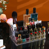 Cutie de depozitare pentru ruj rezistentă la praf în stil japonez cu capac Suport de depozitare din acril Glazură pentru buze Suport pentru ruj de finisare pentru machiaj de birou