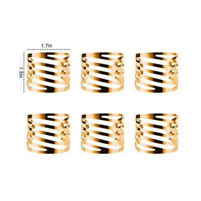 6 kom. Elegantni biserni prstenovi za salvete Zlatna narukvica za krštenje Metalni držač za salvete Vjenčani dar Dekoracija svadbenog tuša Oprema za zabavu