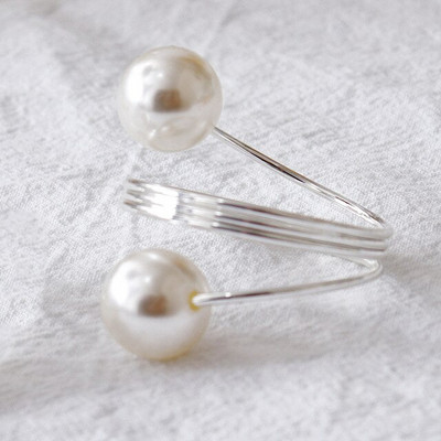 6 kom. Elegantni biserni prstenovi za salvete Zlatna narukvica za krštenje Metalni držač za salvete Vjenčani dar Dekoracija svadbenog tuša Oprema za zabavu