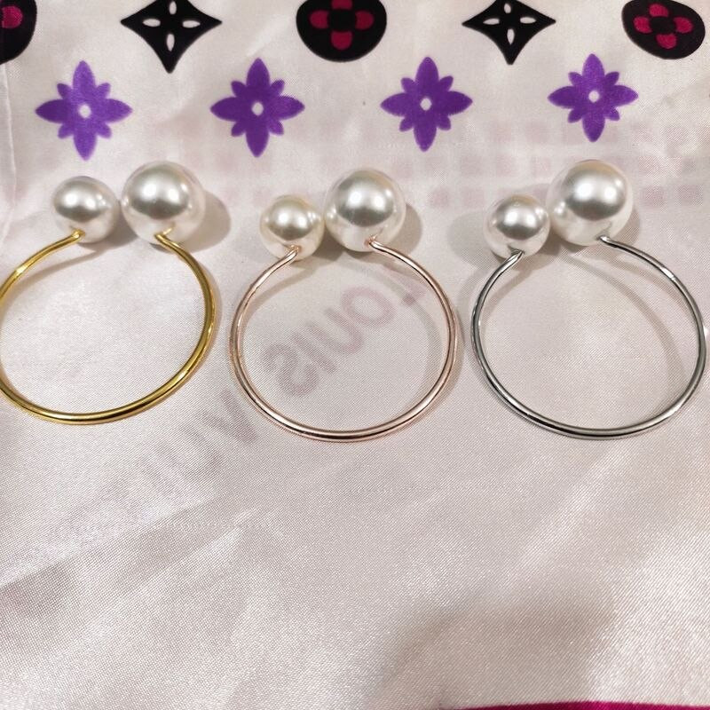 6 kom. Elegantni biserni prstenovi za salvete Zlatna narukvica za krštenje Metalni držač za salvete Vjenčani dar Dekoracija svadbenog tuša Oprema za zabavu