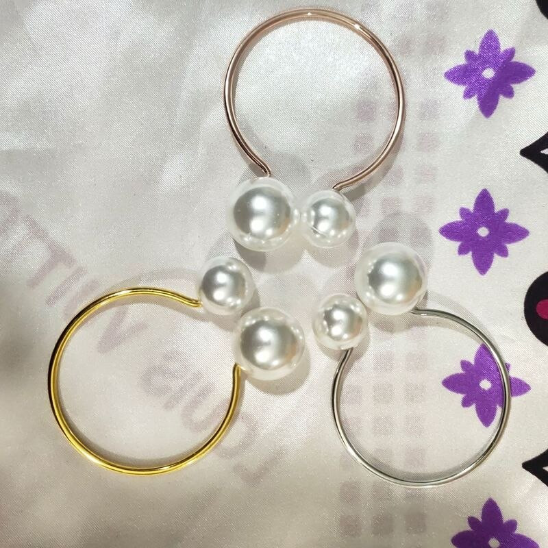 6 kom. Elegantni biserni prstenovi za salvete Zlatna narukvica za krštenje Metalni držač za salvete Vjenčani dar Dekoracija svadbenog tuša Oprema za zabavu