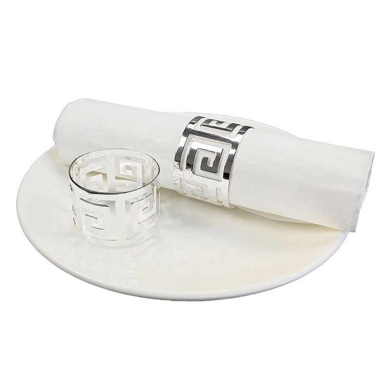 6 tk kuldne hõbedane salvräti rõngas õõnes paberist salvrätik pandlad salvrätiku hoidja sünnipäeva pulm jõulupeo kujundus õhtusöögilaud