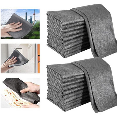 10 PCS Thickened Magic Cleaning Glass Cloth Streak Free Reusable Microfiber Cleaning Cloth All-Purpose Towels for Windows Glass