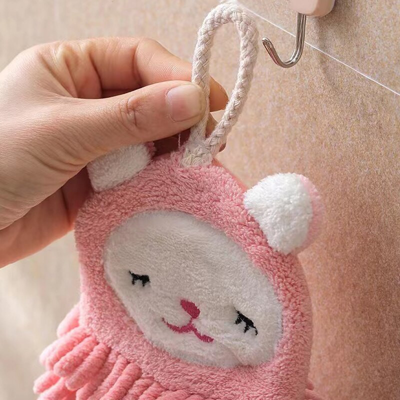 Chenille χαριτωμένο σκούπισμα χεριών Πετσέτες προσώπου Κουζίνα με κρεμαστούς βρόχους Γρήγορη στέγνωμα Μαλακές απορροφητικές πετσέτες μικροϊνών Αξεσουάρ μπάνιου