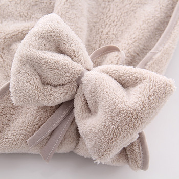 Коралов флис кърпа за ръце Bowknot Супер абсорбиращ микрофибър Мек бързосъхнещ Ефикасно чисти парцали Кърпа за съдове Кухня Инструменти за баня