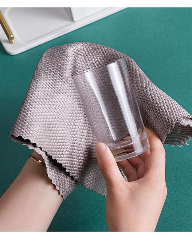 5 τεμάχια/σετ κουρέλια σκουπίσματος αντιλιπαντικών κουζίνας Αποτελεσματική ζυγαριά ψαριού Πανί καθαρισμού Πανί καθαρισμού Πετσέτα καθαρισμού πιάτων για το σπίτι