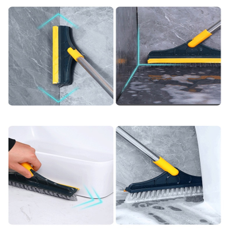 Reguleeritav 2-ühes põrandahari roostevabast metallist pika käepidemega puhasti Eemaldatav jäikade harjastega plaatide puhastuspilu surnud nurk