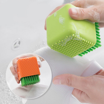 Βούρτσα καθαρισμού 1 τεμαχίου σιλικόνης Gadgets κουζίνας για πλύσιμο Pincel Πινέλο πιάτων Βούρτσες Εργαλεία καθαρισμού ρούχων
