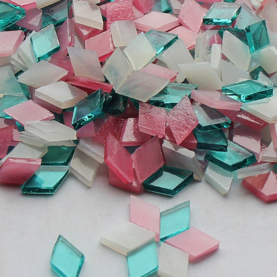Mozaic din sticlă transparentă, 50 g, piesă de mozaic multicoloră, pietre pentru fabricarea de mozaicuri pentru artizanat, hobby, arte, decorarea peretelui acasă