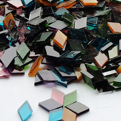 Mozaic din sticlă transparentă, 50 g, piesă de mozaic multicoloră, pietre pentru fabricarea de mozaicuri pentru artizanat, hobby, arte, decorarea peretelui acasă
