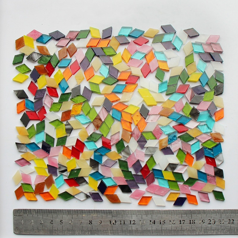 50g läbipaistvad klaasmosaiikplaadid mitmevärvilised mosaiikplaadid. DIY mosaiikkivid käsitööks hobikunstiks koduseinte kaunistamiseks