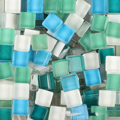 100 g staklenih mozaik pločica, šareni kvadratni materijal od 1 cm za izradu mozaika za djecu/djecu, višebojni opcijski DIY kamenčići za mozaik