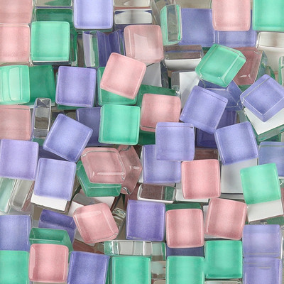 100 g staklenih mozaik pločica, šareni kvadratni materijal od 1 cm za izradu mozaika za djecu/djecu, višebojni opcijski DIY kamenčići za mozaik