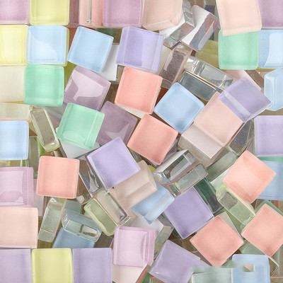 100 g staklenih mozaik pločica, šareni kvadratni materijal od 1 cm za izradu mozaika za djecu/djecu, višebojni opcijski DIY kamenčići za mozaik