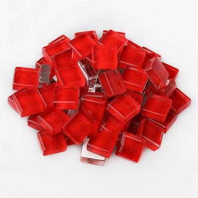 100 g staklenih mozaik pločica, šareni kvadratni materijal od 1 cm za izradu mozaika za djecu/djecu, višebojni opcijski DIY kamenčići za mozaik