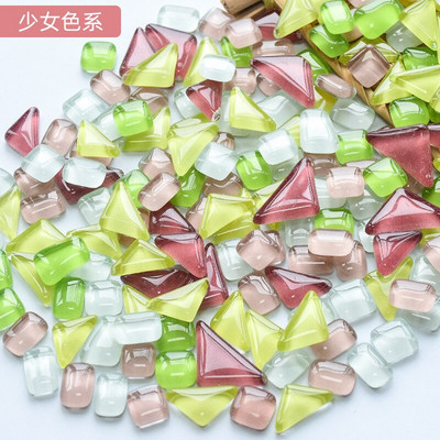 50 vnt. netaisyklingos formos mišraus krištolinio stiklo spalvingi mozaikiniai akmenys, pasidaryk pats, rankų darbo vaikų kūrybinių dekoravimo priedų lipdukas