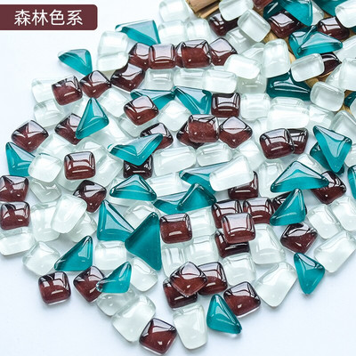 50 vnt. netaisyklingos formos mišraus krištolinio stiklo spalvingi mozaikiniai akmenys, pasidaryk pats, rankų darbo vaikų kūrybinių dekoravimo priedų lipdukas