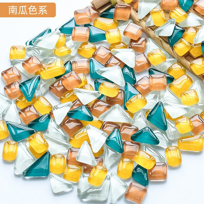 50 vnt. netaisyklingos formos mišraus krištolinio stiklo spalvingi mozaikiniai akmenys, pasidaryk pats, rankų darbo vaikų kūrybinių dekoravimo priedų lipdukas