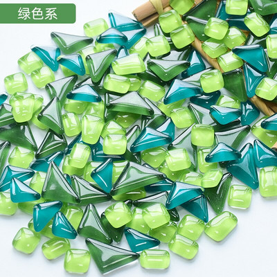 50 vnt. netaisyklingos formos mišraus krištolinio stiklo spalvingi mozaikiniai akmenys, pasidaryk pats, rankų darbo vaikų kūrybinių dekoravimo priedų lipdukas