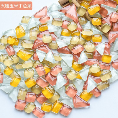 50 vnt. netaisyklingos formos mišraus krištolinio stiklo spalvingi mozaikiniai akmenys, pasidaryk pats, rankų darbo vaikų kūrybinių dekoravimo priedų lipdukas