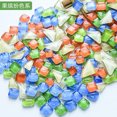 50 vnt. netaisyklingos formos mišraus krištolinio stiklo spalvingi mozaikiniai akmenys, pasidaryk pats, rankų darbo vaikų kūrybinių dekoravimo priedų lipdukas