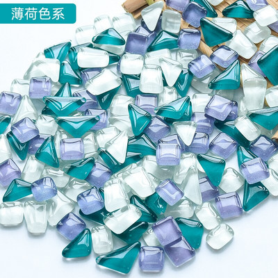 50 vnt. netaisyklingos formos mišraus krištolinio stiklo spalvingi mozaikiniai akmenys, pasidaryk pats, rankų darbo vaikų kūrybinių dekoravimo priedų lipdukas