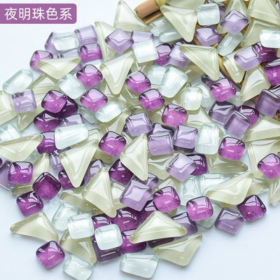 50 vnt. netaisyklingos formos mišraus krištolinio stiklo spalvingi mozaikiniai akmenys, pasidaryk pats, rankų darbo vaikų kūrybinių dekoravimo priedų lipdukas