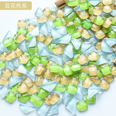 50 vnt. netaisyklingos formos mišraus krištolinio stiklo spalvingi mozaikiniai akmenys, pasidaryk pats, rankų darbo vaikų kūrybinių dekoravimo priedų lipdukas