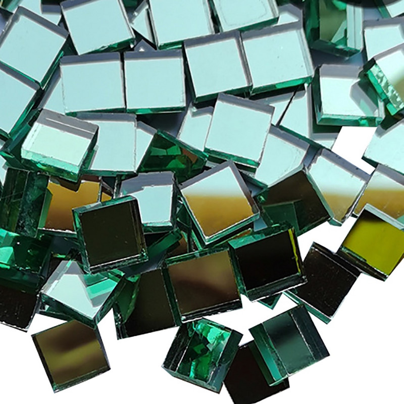 Διαφανές τετράγωνο γυαλί κρυστάλλινο μωσαϊκό πλακάκια για χειροτεχνίες DIY Διαμαντένιο μωσαϊκό πέτρα διακόσμηση Δημιουργικά υλικά κατασκευής μωσαϊκού