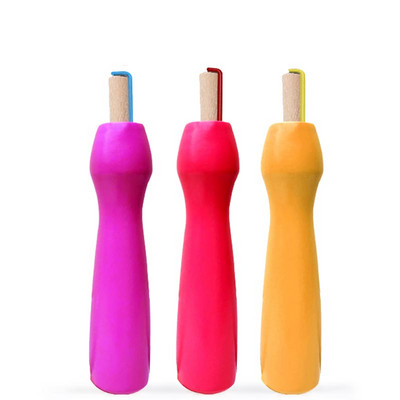 IMZAY Πολύχρωμο ξύλινο χερούλι με βελόνες τσόχας 3 μεγεθών Εργαλεία τσόχας 3 μεγεθών Κιτ εργαλείων τσόχα από μαλλί για αρχάριους