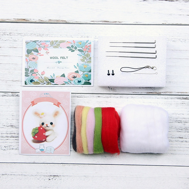 „Nonvor“ mielų gyvūnų vilnos vėlimo medžiagų paketas adatų vėlimo rinkinys Rankdarbiai nebaigti „pasidaryk pats“ vilnos veltinio rankų darbo įrankiai