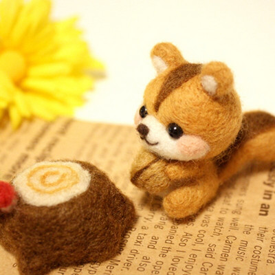 Fenrry Christmas Ζωικό μαλλί τσόχα Υλικό Πακέτο Σετ εκκίνησης βελόνας τσόχα για χειροποίητα παιχνίδια μη τελειωμένα χειροτεχνήματα DIY