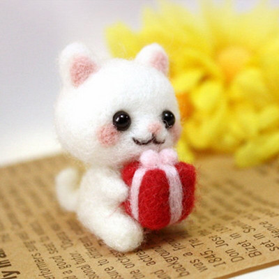 Fenrry Christmas Ζωικό μαλλί τσόχα Υλικό Πακέτο Σετ εκκίνησης βελόνας τσόχα για χειροποίητα παιχνίδια μη τελειωμένα χειροτεχνήματα DIY