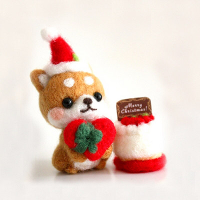 Fenrry Christmas Ζωικό μαλλί τσόχα Υλικό Πακέτο Σετ εκκίνησης βελόνας τσόχα για χειροποίητα παιχνίδια μη τελειωμένα χειροτεχνήματα DIY