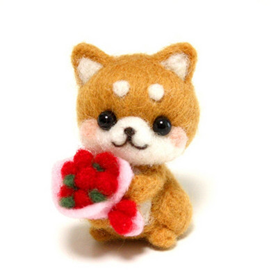 Fenrry Christmas Ζωικό μαλλί τσόχα Υλικό Πακέτο Σετ εκκίνησης βελόνας τσόχα για χειροποίητα παιχνίδια μη τελειωμένα χειροτεχνήματα DIY