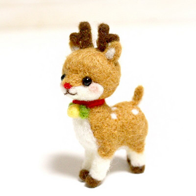 Fenrry Christmas Ζωικό μαλλί τσόχα Υλικό Πακέτο Σετ εκκίνησης βελόνας τσόχα για χειροποίητα παιχνίδια μη τελειωμένα χειροτεχνήματα DIY