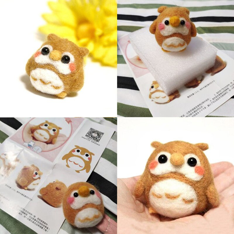 Fenrry Christmas Ζωικό μαλλί τσόχα Υλικό Πακέτο Σετ εκκίνησης βελόνας τσόχα για χειροποίητα παιχνίδια μη τελειωμένα χειροτεχνήματα DIY