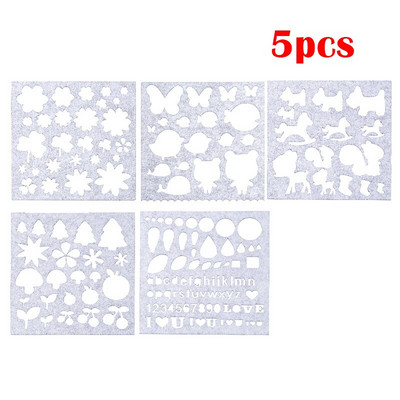 Σετ LMDZ 7/5Pcs Πρότυπο τσόχας βελόνας μαλλί τσόχας DIY Craft stencil απλικέ φόρμα τσόχα φόρμα κιτ μοτίβο προμήθεια Woolcraft