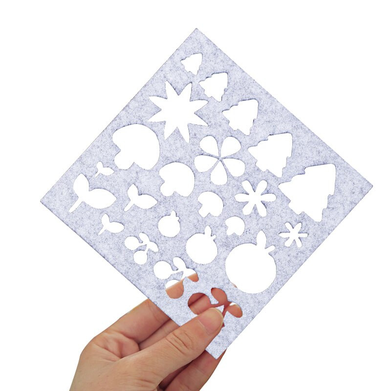 Σετ LMDZ 7/5Pcs Πρότυπο τσόχας βελόνας μαλλί τσόχας DIY Craft stencil απλικέ φόρμα τσόχα φόρμα κιτ μοτίβο προμήθεια Woolcraft