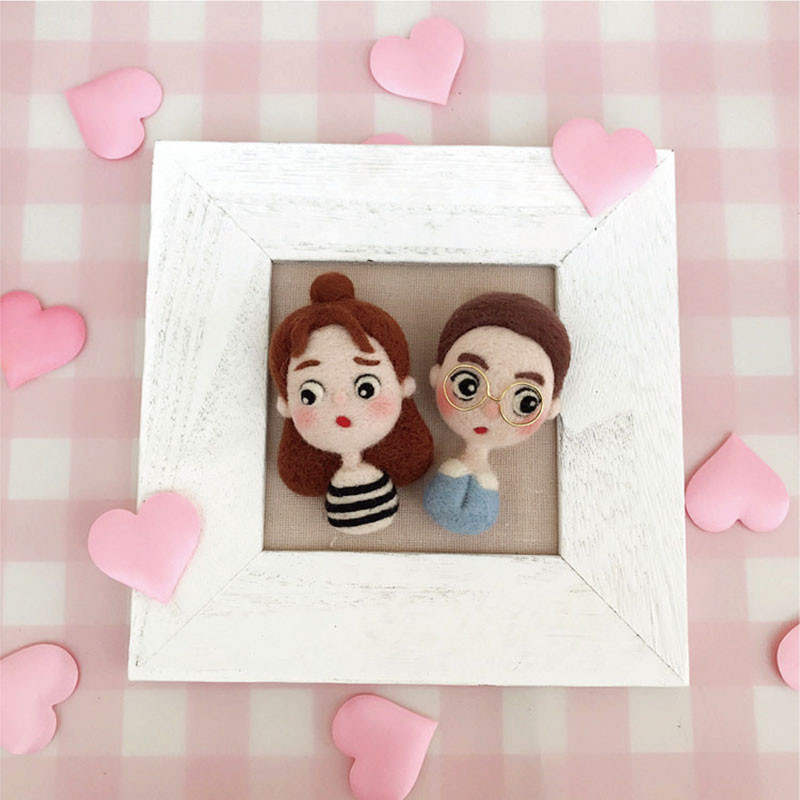 Σετ LMDZ 7/5Pcs Πρότυπο τσόχας βελόνας μαλλί τσόχας DIY Craft stencil απλικέ φόρμα τσόχα φόρμα κιτ μοτίβο προμήθεια Woolcraft