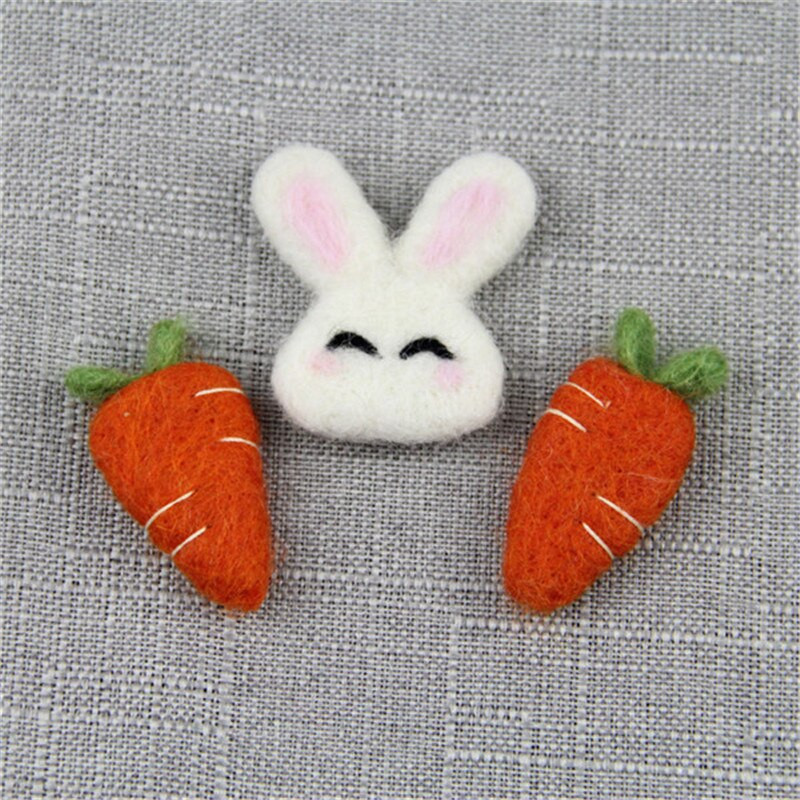 5τμχ 100% μαλλί Μικρό Ραπανάκι Φινιρισμένο DIY Χειροποίητα Υλικά Αξεσουάρ Felt Pom Pom Χονδρική τσόχα μαλλί μαλλί τσόχα κούκλα