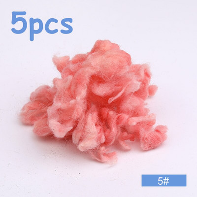 TLKKUE 5 τμχ 10 γρ. Κάθε σγουρή ίνα αλπακά για μάλλινη τσόχα DIY τσόχα βελόνας Roving για κανίς/μπισόν και τσόχα προβάτου για τσόχα