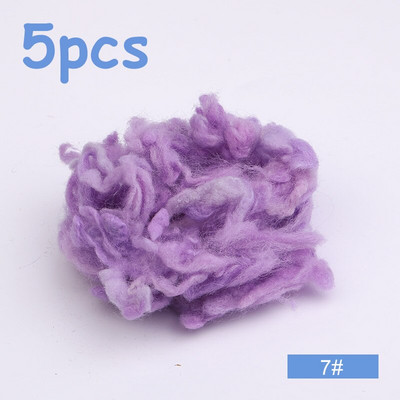 TLKKUE 5 τμχ 10 γρ. Κάθε σγουρή ίνα αλπακά για μάλλινη τσόχα DIY τσόχα βελόνας Roving για κανίς/μπισόν και τσόχα προβάτου για τσόχα