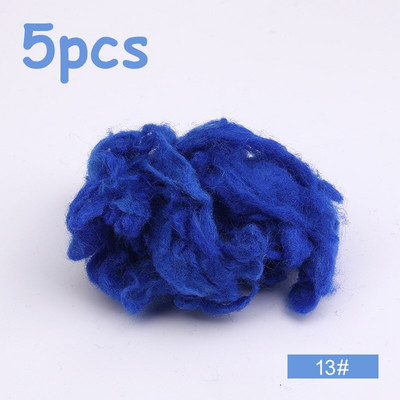 TLKKUE 5 τμχ 10 γρ. Κάθε σγουρή ίνα αλπακά για μάλλινη τσόχα DIY τσόχα βελόνας Roving για κανίς/μπισόν και τσόχα προβάτου για τσόχα