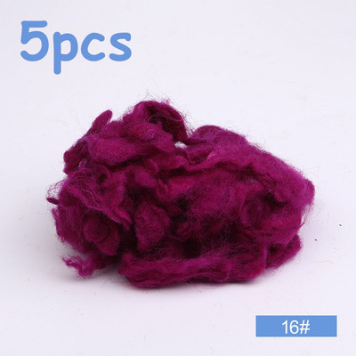 TLKKUE 5 τμχ 10 γρ. Κάθε σγουρή ίνα αλπακά για μάλλινη τσόχα DIY τσόχα βελόνας Roving για κανίς/μπισόν και τσόχα προβάτου για τσόχα