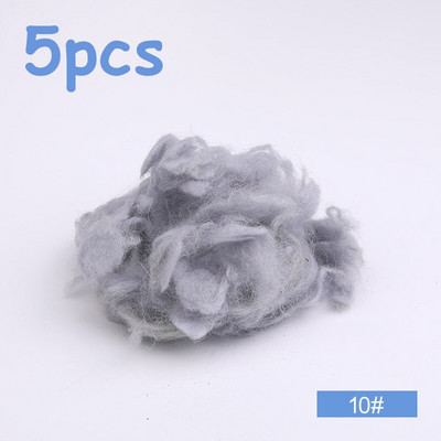 TLKKUE 5 τμχ 10 γρ. Κάθε σγουρή ίνα αλπακά για μάλλινη τσόχα DIY τσόχα βελόνας Roving για κανίς/μπισόν και τσόχα προβάτου για τσόχα