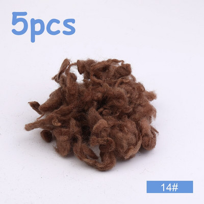 TLKKUE 5 τμχ 10 γρ. Κάθε σγουρή ίνα αλπακά για μάλλινη τσόχα DIY τσόχα βελόνας Roving για κανίς/μπισόν και τσόχα προβάτου για τσόχα