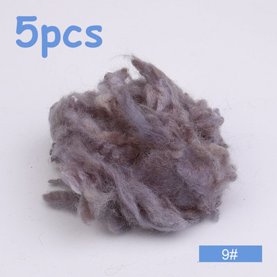 TLKKUE 5 τμχ 10 γρ. Κάθε σγουρή ίνα αλπακά για μάλλινη τσόχα DIY τσόχα βελόνας Roving για κανίς/μπισόν και τσόχα προβάτου για τσόχα