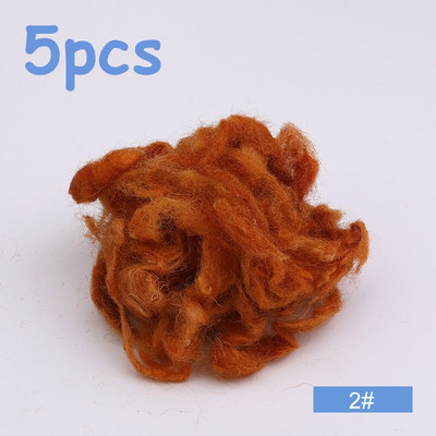 TLKKUE 5 τμχ 10 γρ. Κάθε σγουρή ίνα αλπακά για μάλλινη τσόχα DIY τσόχα βελόνας Roving για κανίς/μπισόν και τσόχα προβάτου για τσόχα